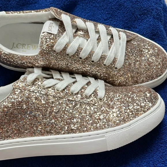 NWOT J. Crew Glitter Sneakers - Picture 6 of 6